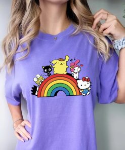 Comfort Colors® Rainbow Valentine Shirt, Cats Lover Shirt