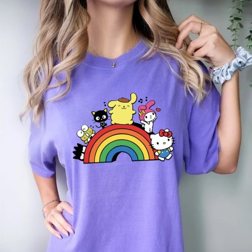 Comfort Colors® Rainbow Valentine Shirt, Cats Lover Shirt