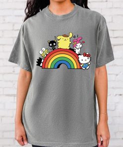 Comfort Colors® Rainbow Valentine Shirt, Cats Lover Shirt