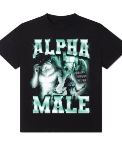 Alpha Male Ironic Shirt With Wolf Graphic