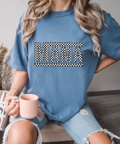 Comfort Colors® Checkered Mama Shirt, Mothers Day Shirt, Gift For Mama