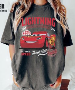 Retro Lightning McQueen Comfort Color Shirt, Pixar Cars Movie Shirt