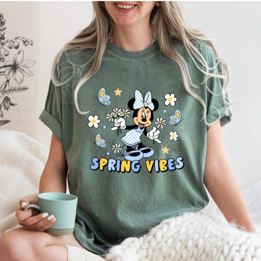 Comfort Colors® Spring Vibes T-Shirt, Disney Floral Shirt