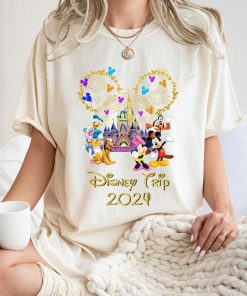 Comfort Colors® Disney Trip 2024 Shirt, Watercolor Castle Tee