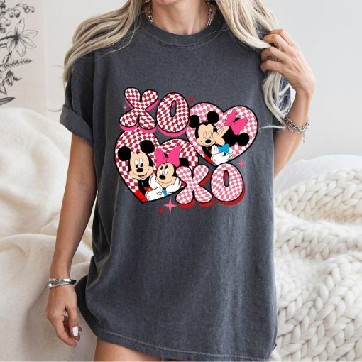 Comfort Colors® Mickey and Minnie Love Shirt, Xo Xo Shirt, Heart Shirt