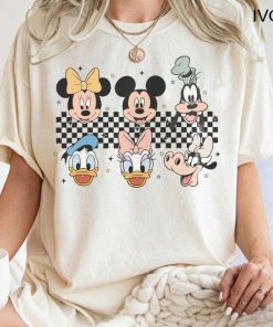 Vintage Mickey Minnie Checkered shirt, Disney Checkered Shirt