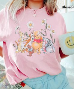 Disney Winnie The Pooh Comfort Colors Shirt, Floral Pooh Shirt