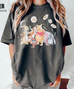 Disney Winnie The Pooh Comfort Colors Shirt, Floral Pooh Shirt