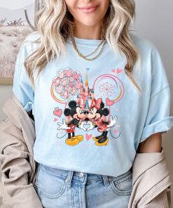 Comfort Colors® Mickey And Minnie Love Shirt, Disney Castle Shirt