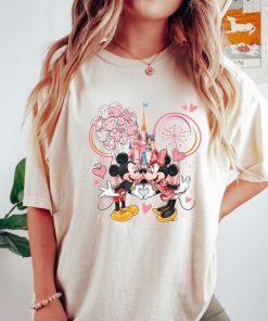 Comfort Colors® Mickey And Minnie Love Shirt, Disney Castle Shirt