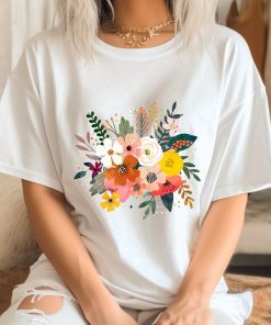 Comfort Colors® Corsage Shirt, Flower Shirt, Retro Floral Shirt