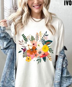 Comfort Colors® Corsage Shirt, Flower Shirt, Retro Floral Shirt