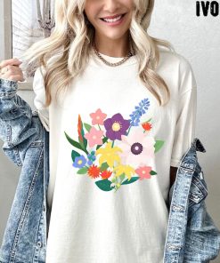 Comfort Colors® Flower Bouquet Shirt, Watercolor Wildflower Shirt