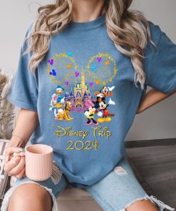 Comfort Colors® Disney Trip 2024 Shirt, Watercolor Castle Tee