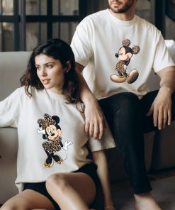 Comfort Colors® Leopard Mickey And Minnie Shirt, Disney Couple Tee