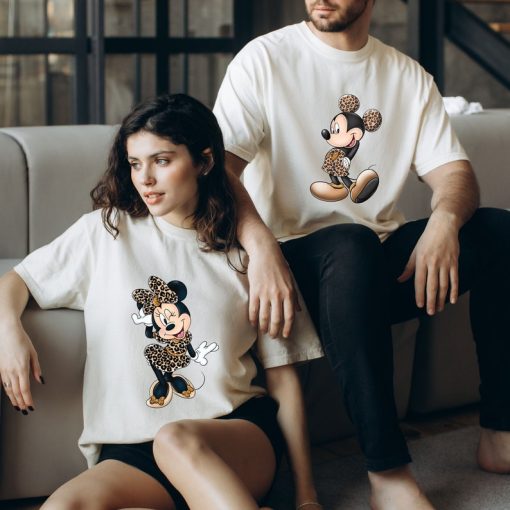 Comfort Colors® Leopard Mickey And Minnie Shirt, Disney Couple Tee