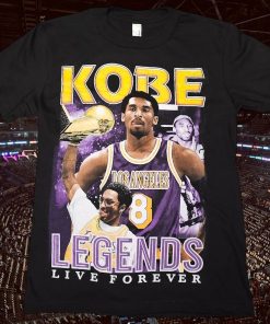 Young Kobe Bryant #8 Legends Live Forever graphic T-shirt