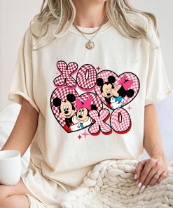 Comfort Colors® Mickey and Minnie Love Shirt, Xo Xo Shirt, Heart Shirt