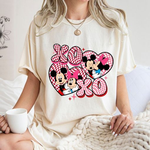 Comfort Colors® Mickey and Minnie Love Shirt, Xo Xo Shirt, Heart Shirt