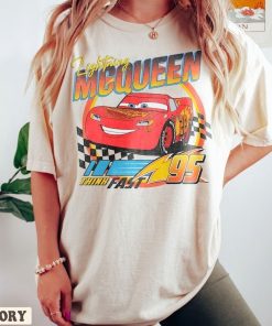 Vintage Lightning Mcqueen Comfort Colors Shirt, Kids Disney Shirt