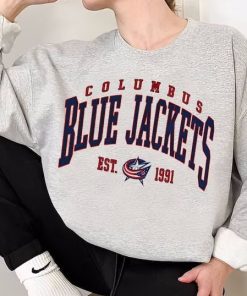 Columbus Blue Jackets Sweatshirt, Vintage Sweatshirt, NHL Sweatshirt