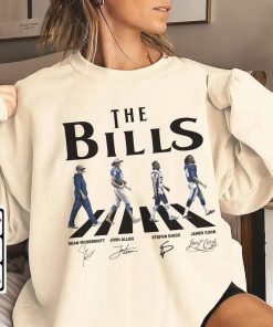 Bills Walking Abbey Road Signatures Football Shirt, Sean McDermott