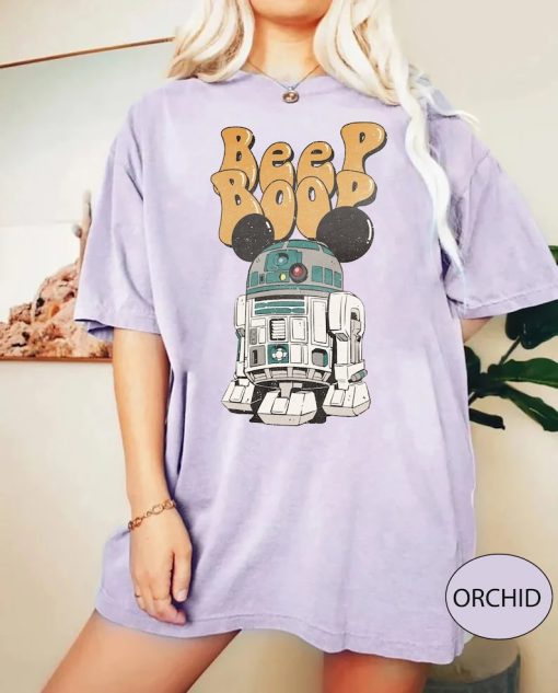 Comfort Color Retro R2D2 Star Wars Shirt, Beep Boop Star Wars Shirt