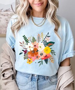 Comfort Colors® Corsage Shirt, Flower Shirt, Retro Floral Shirt