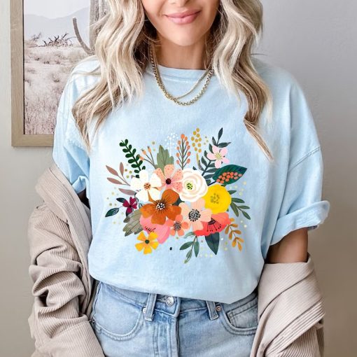 Comfort Colors® Corsage Shirt, Flower Shirt, Retro Floral Shirt