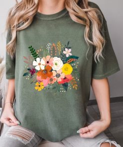 Comfort Colors® Corsage Shirt, Flower Shirt, Retro Floral Shirt