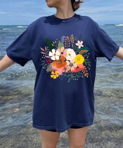 Comfort Colors® Corsage Shirt, Flower Shirt, Retro Floral Shirt