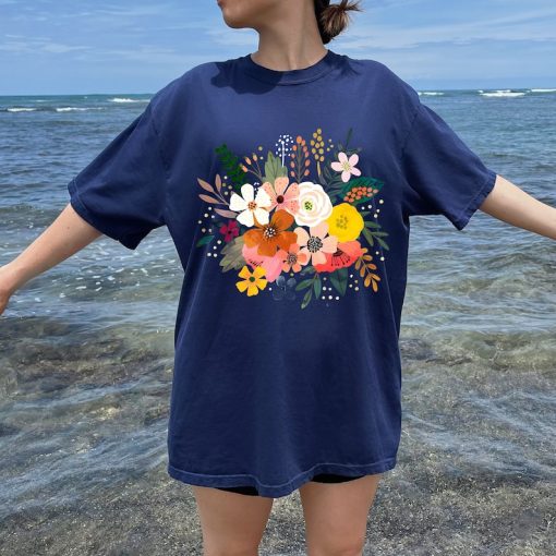 Comfort Colors® Corsage Shirt, Flower Shirt, Retro Floral Shirt