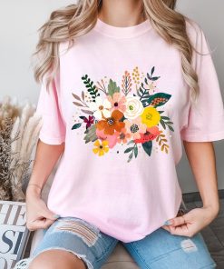 Comfort Colors® Corsage Shirt, Flower Shirt, Retro Floral Shirt