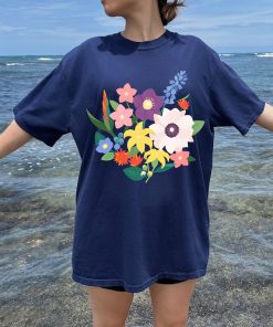 Comfort Colors® Flower Bouquet Shirt, Watercolor Wildflower Shirt