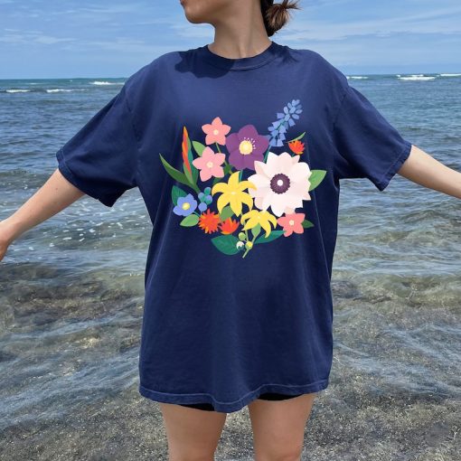 Comfort Colors® Flower Bouquet Shirt, Watercolor Wildflower Shirt