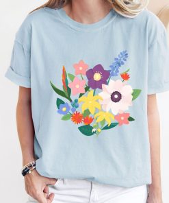 Comfort Colors® Flower Bouquet Shirt, Watercolor Wildflower Shirt