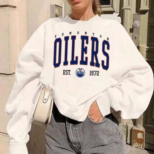 Hockey Fan Gifts; Vintage Style Edmonton Sweatshirt