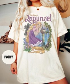 Retro Rapunzel Tangled Comfort Colors Shirt, Floral Rapunzel Shirt