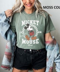 Retro Mickey Checkered Comfort Colors Shirt, Mickey Mouse Shirt