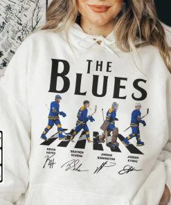 Retro Blues Walking Abbey Road Signatures Ice Hockey Shirt