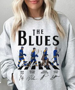 Retro Blues Walking Abbey Road Signatures Ice Hockey Shirt