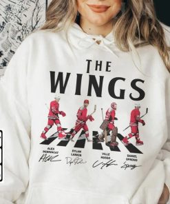 Wings Walking Abbey Road Signatures Ice Hockey Shirt, Alex DeBrincat