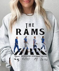 Retro Rams Walking Abbey Road Signatures Football Shirt, Sean McVay