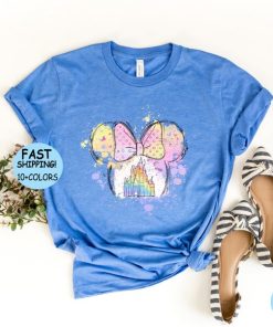 Disney Watercolor Castle Shirt, Disney Minnie Ears Castle Sweatshirt