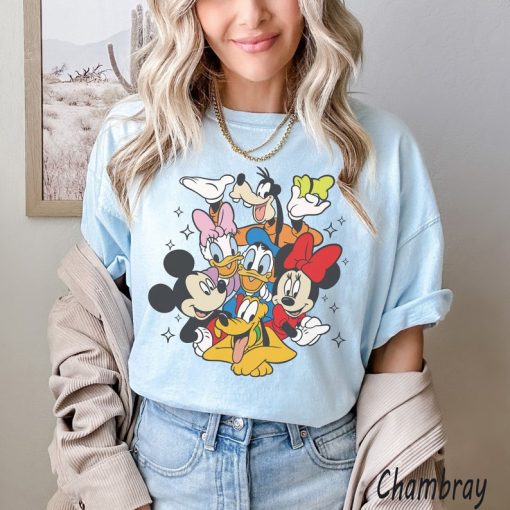 Retro Mickey And Friends Comfort Colors Shirts, Disney Kids Shirt