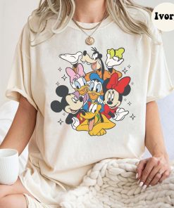 Retro Mickey And Friends Comfort Colors Shirts, Disney Kids Shirt