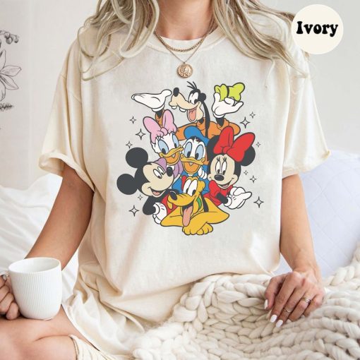 Retro Mickey And Friends Comfort Colors Shirts, Disney Kids Shirt