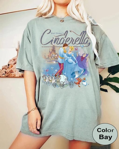 Comfort Color Retro Cinderella Shirt, Walt Disney Cinderella Shirt