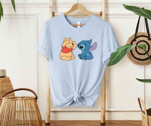 Disney Pooh And Stitch Cute Friends T-Shirt, Disney Friends Shirt