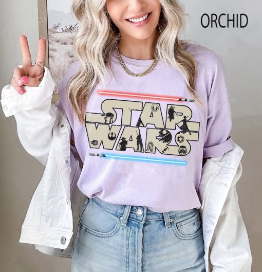 Retro Star Wars Comfort Colors Shirt, Disney Star Wars Shirt